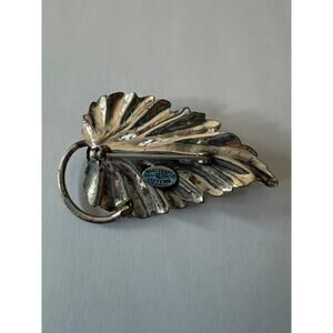Sterling Silver Vintage Danecraft Leaf Brooch 7.70g